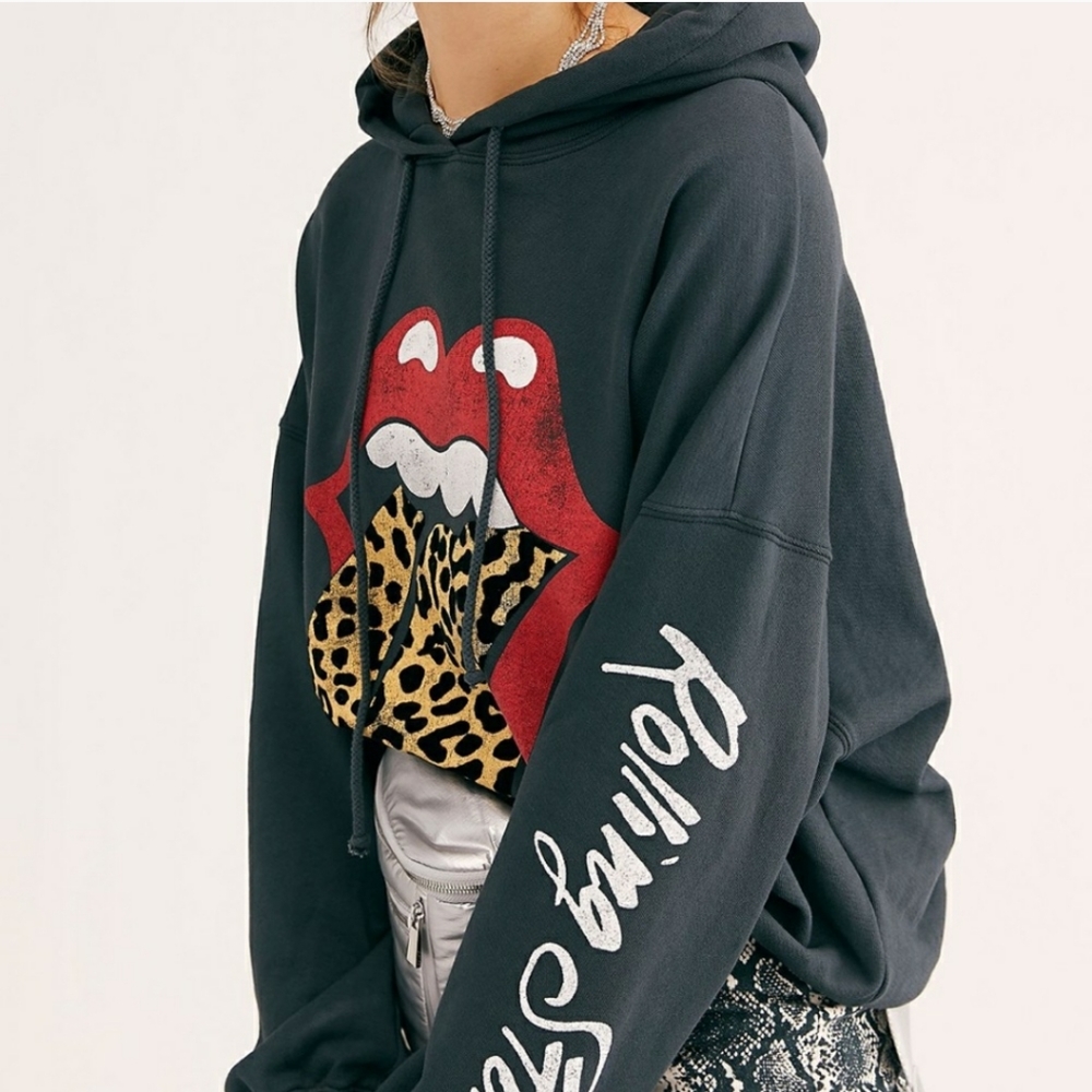 Daydreamer By Free People Black Graphic Hoodie